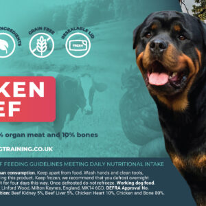 Chicken & Beef Pure Raw Dog Food 80-10-10