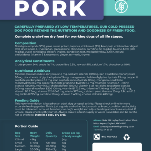 Pork Cold Pressed Dog Food