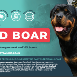 Wild Boar Pure Raw Dog Food 80-10-10
