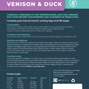 Venison & Duck Cold Pressed Dog Food