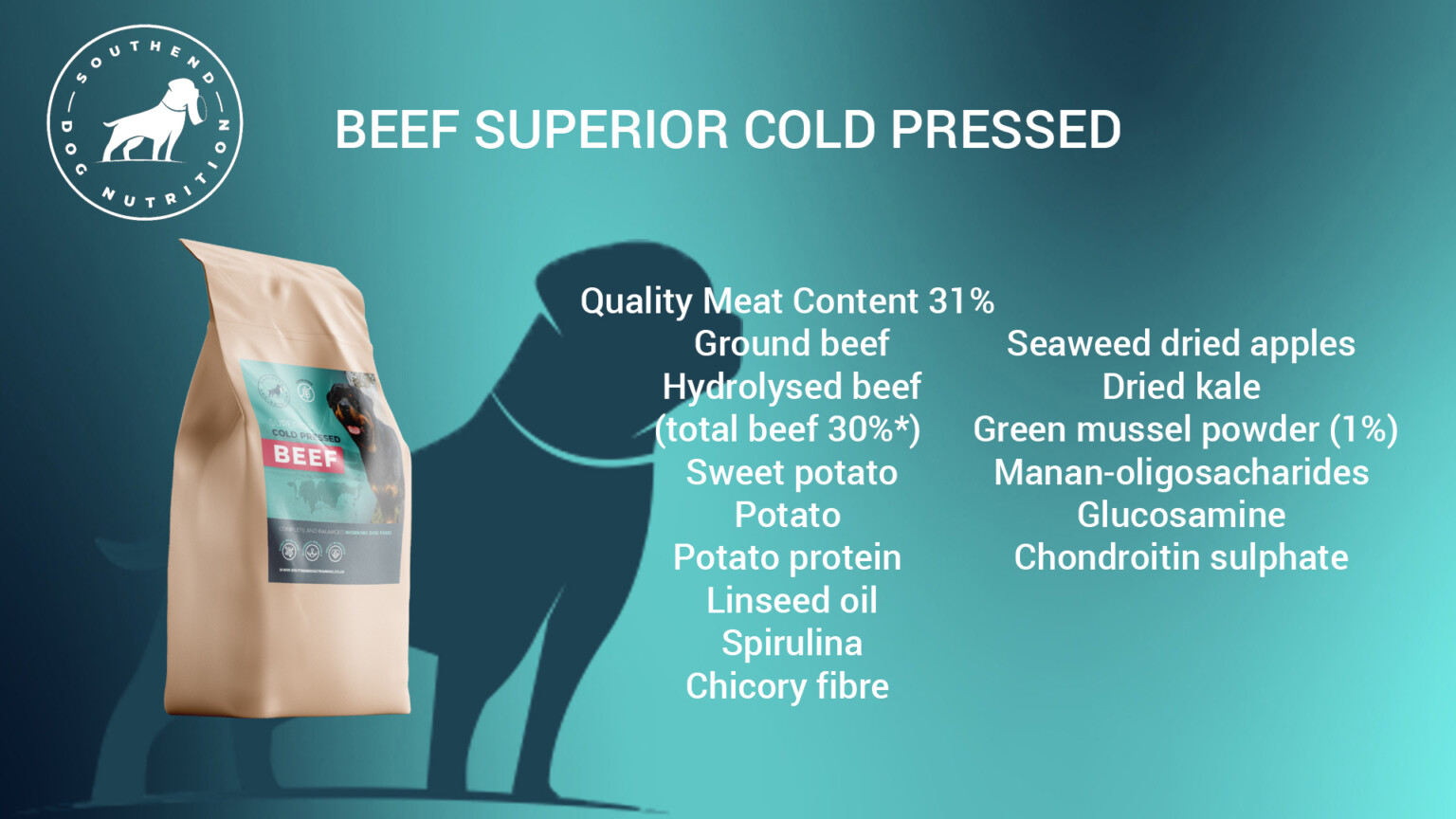 Beef Cold Pressed Dog Food • Southend Dog Training