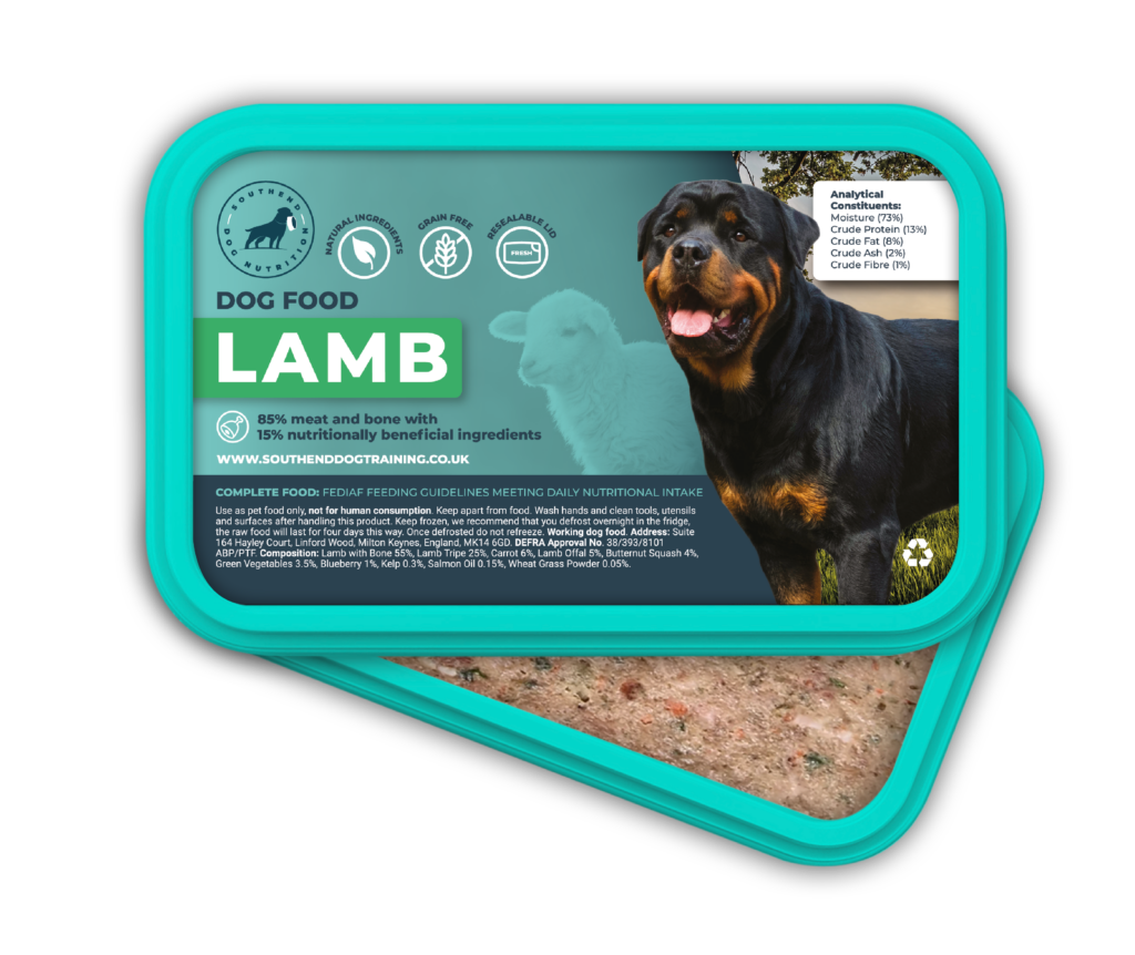 Lamb Adult Raw Dog Food • Southend Dog Training