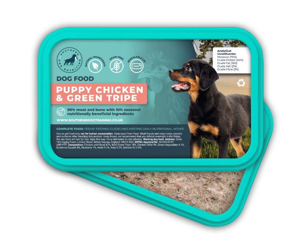 Chicken With Tripe Puppy Raw Dog Food • Southend Dog Training
