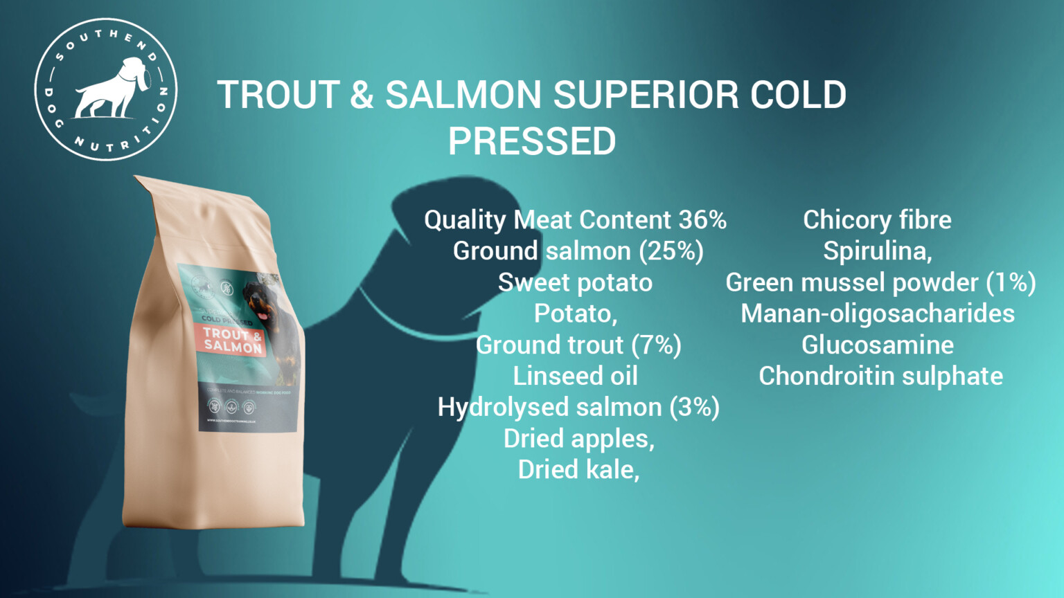 Trout & Salmon Cold Pressed Dog Food • Southend Dog Training