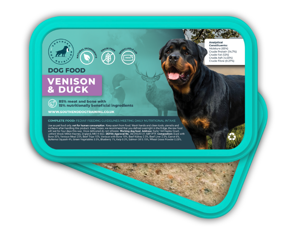 Venison & Duck Adult Raw Dog Food • Southend Dog Training