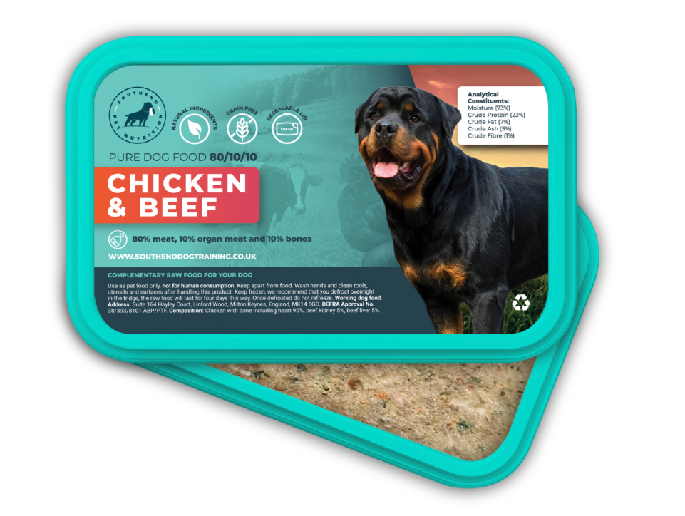 Chicken & Beef Pure Raw Dog Food 801010 • Southend Dog Training