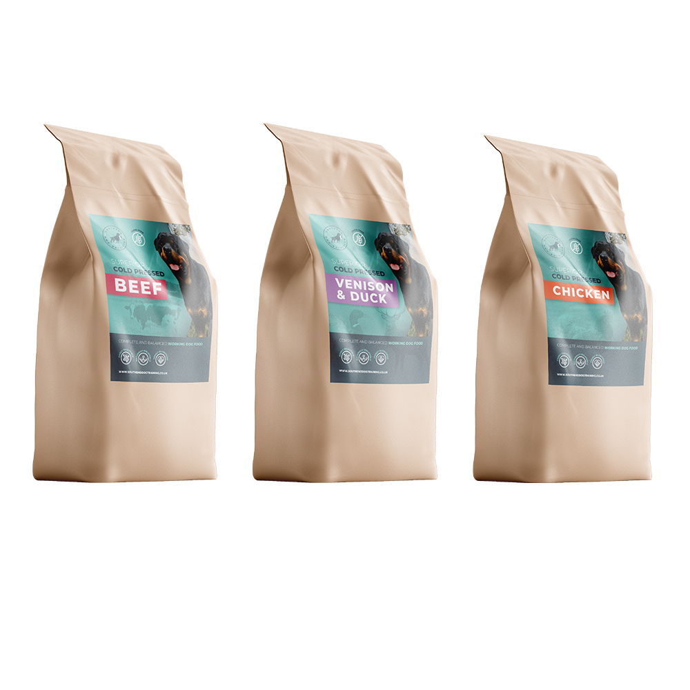 3 X 3KG Cold Pressed Beef Chicken Venison And Duck Variety Box