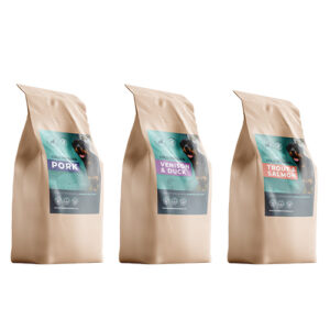 3 x 3KG Cold Pressed - Trout and Salmon - Pork - Venison and Duck - Variety Box